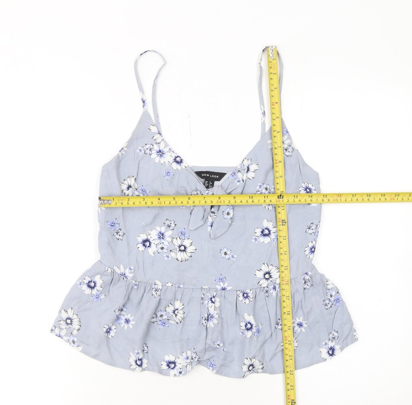 Womens UK Size 6 New Look Blue Camisole Tank