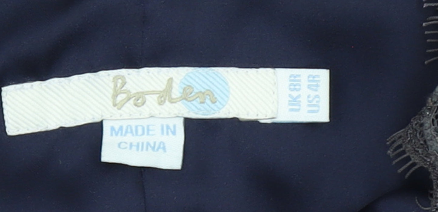 Boden Women Blue Lace Sheath Knee Length Dress UK 8