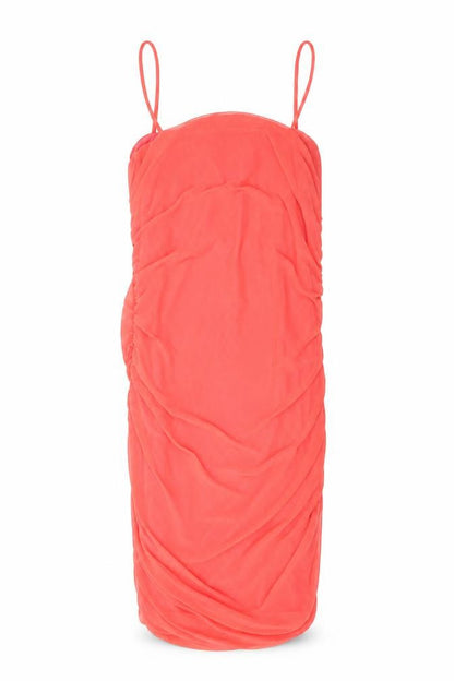 Select Women’s Pink Ruched Bodycon Sleeveless Short Dress Size 8