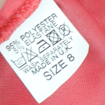 Select Women’s Pink Ruched Bodycon Sleeveless Short Dress Size 8