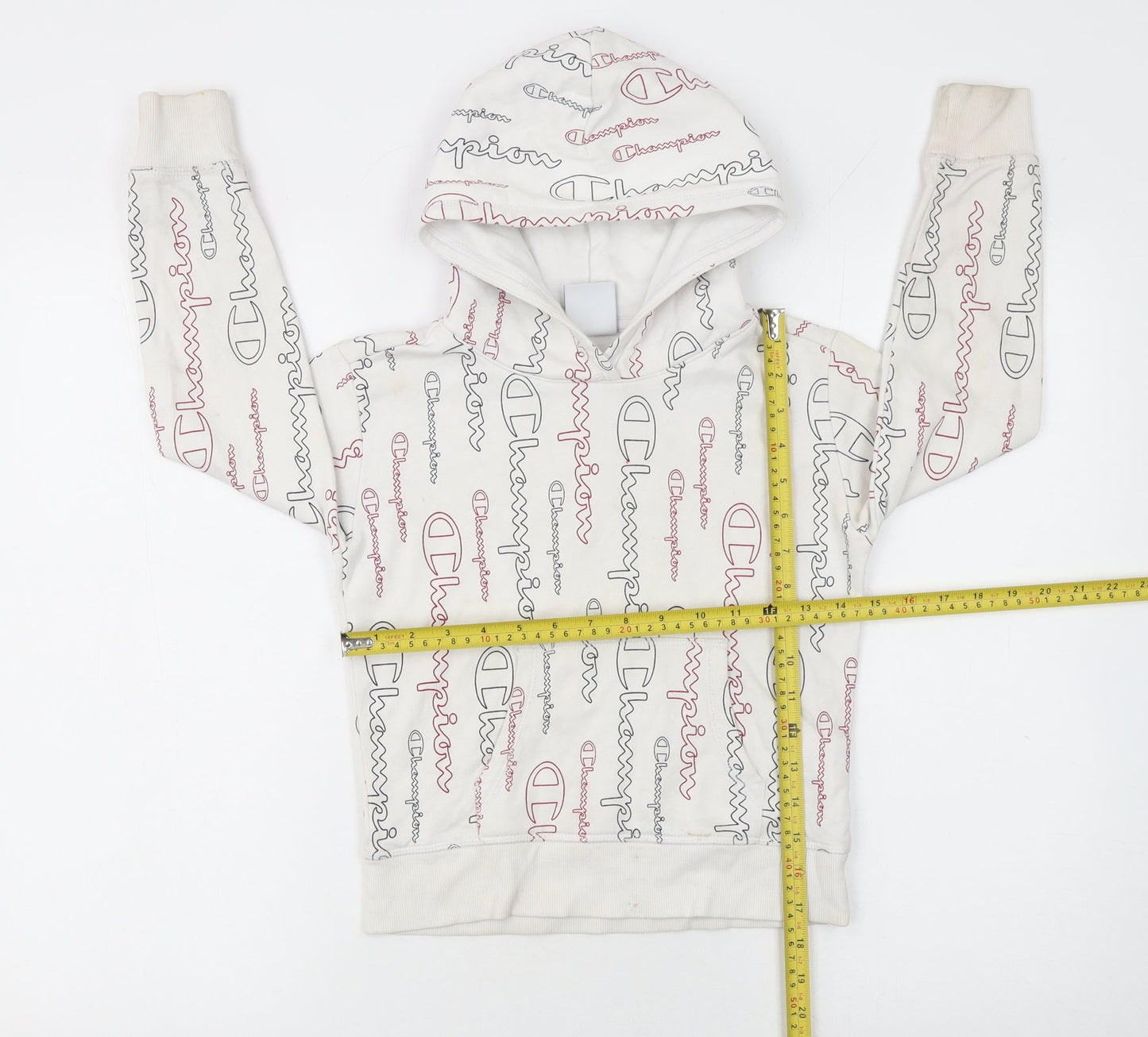 Boys UK Size 7-8 Years Champion White Pullover Hoodie