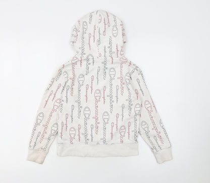 Boys UK Size 7-8 Years Champion White Pullover Hoodie