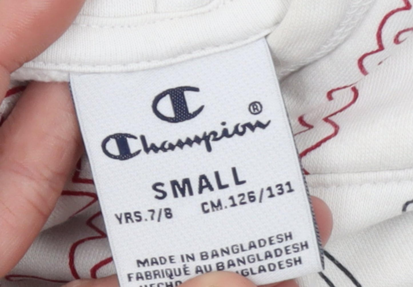 Boys UK Size 7-8 Years Champion White Pullover Hoodie