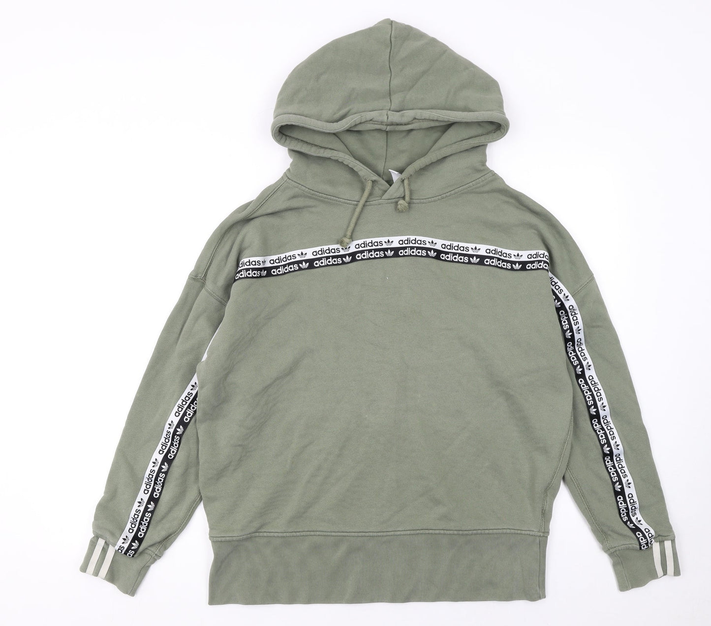 Womens UK Size 10 adidas Green Pullover Hoodie