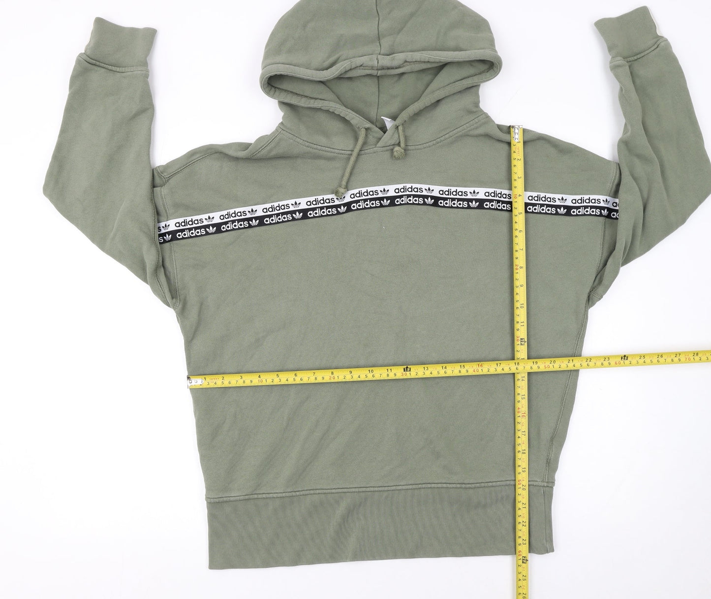 Womens UK Size 10 adidas Green Pullover Hoodie
