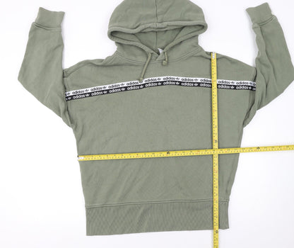 Womens UK Size 10 adidas Green Pullover Hoodie