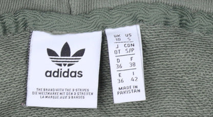 Womens UK Size 10 adidas Green Pullover Hoodie