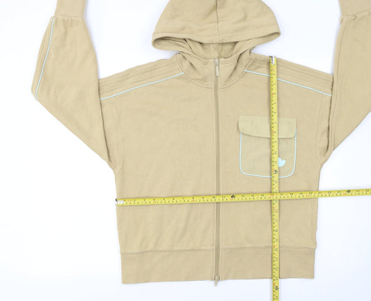 Womens UK Size 8 adidas Beige Full Zip Hoodie