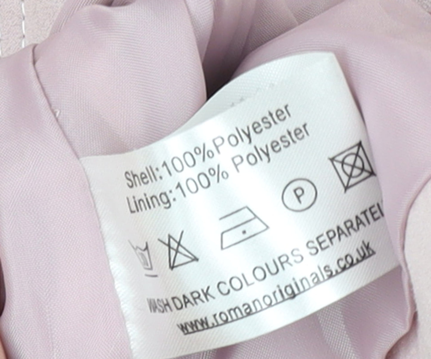 Roman Originals Women's Pink Mid-Length Jacket Size M Lined Zip Casual