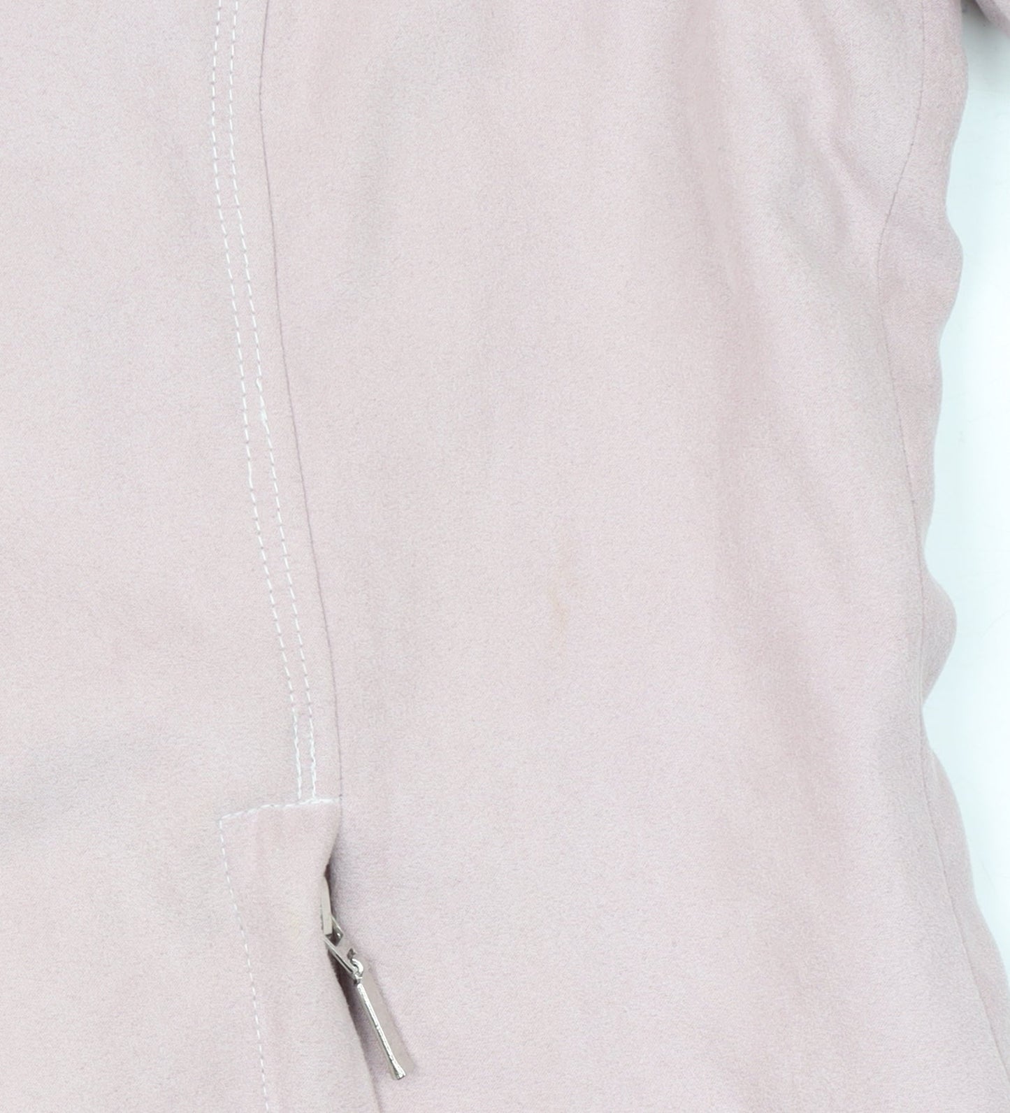 Roman Originals Women's Pink Mid-Length Jacket Size M Lined Zip Casual