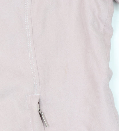 Roman Originals Women's Pink Mid-Length Jacket Size M Lined Zip Casual