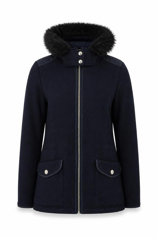 Womens UK Size 10 Massimo Dutti Blue Overcoat