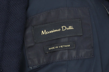 Womens UK Size 10 Massimo Dutti Blue Overcoat