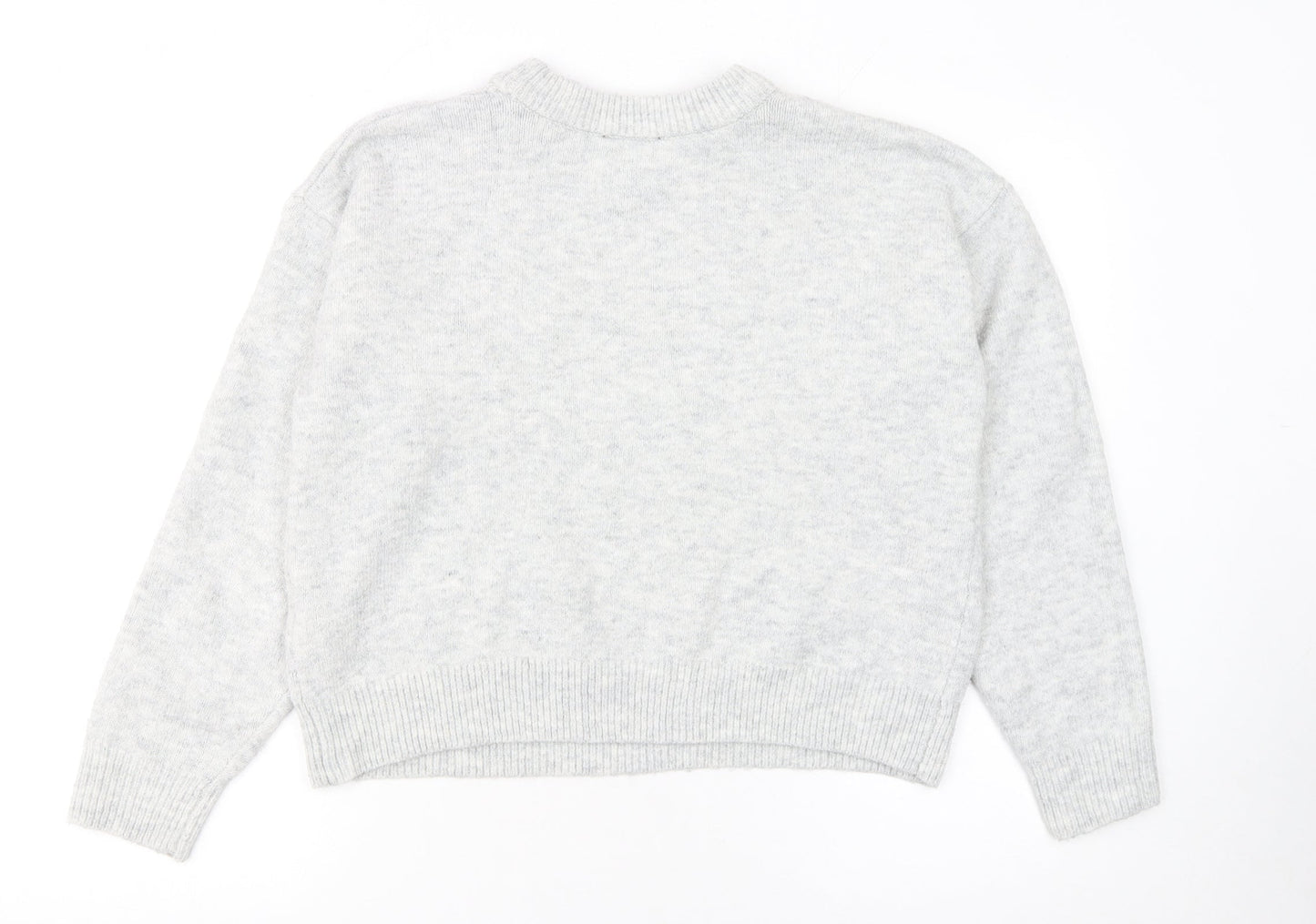 Womens UK Size M New Look Grey Pullover Jumper