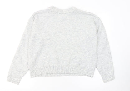 Womens UK Size M New Look Grey Pullover Jumper