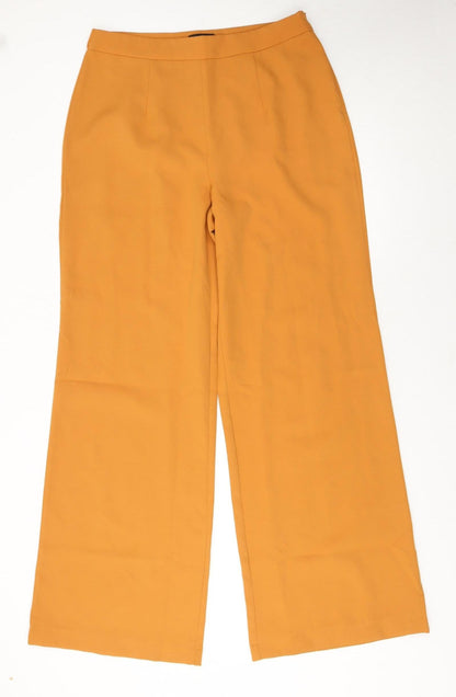 Womens UK Size 14 PRETTYLITTLETHING Regular Fit Casual Business Brown Trousers