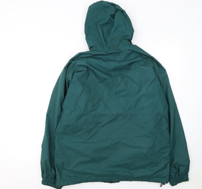 Outdoor Scene Men's Green Waterproof Hooded Jacket Size S
