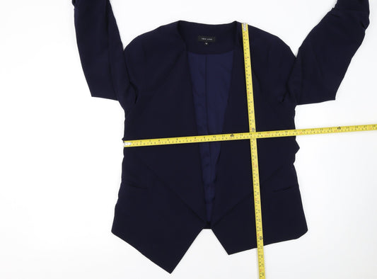 New Look Women's Blue Size 14 Regular Fit Shawl Blazer