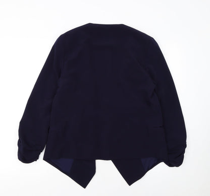 New Look Women's Blue Size 14 Regular Fit Shawl Blazer