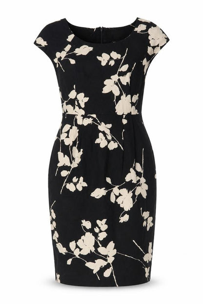 L.K. Bennett Women's Black Floral Sheath Dress Size 12