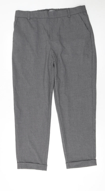 Womens UK Size 16 Savida Regular Fit Cropped Grey Trousers