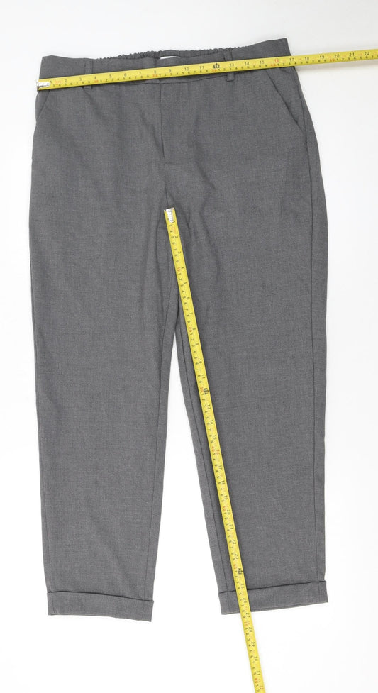 Womens UK Size 16 Savida Regular Fit Cropped Grey Trousers