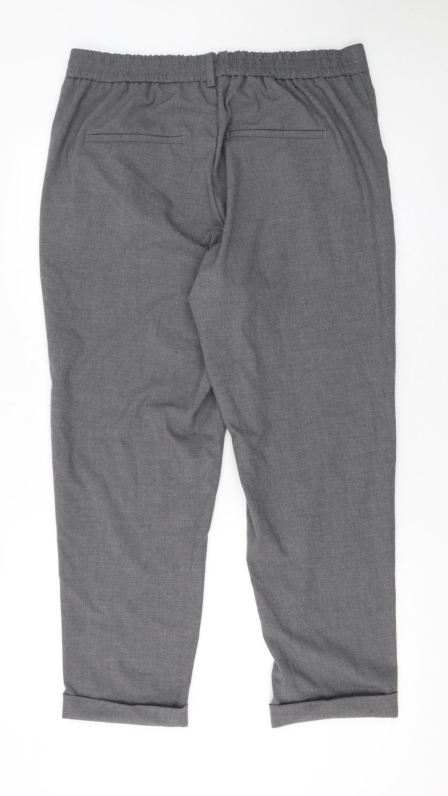 Womens UK Size 16 Savida Regular Fit Cropped Grey Trousers