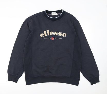 Mens UK Size M ellesse Blue Pullover Sweatshirt