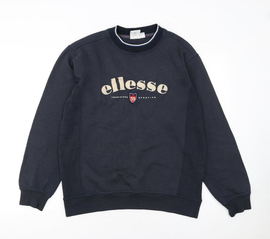 Mens UK Size M ellesse Blue Pullover Sweatshirt