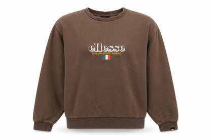 Womens UK Size M ellesse Brown Pullover Sweatshirt