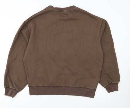 Womens UK Size M ellesse Brown Pullover Sweatshirt