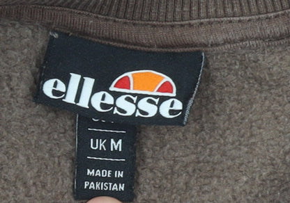 Womens UK Size M ellesse Brown Pullover Sweatshirt