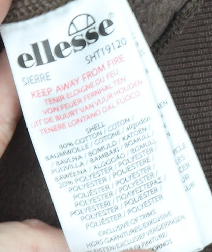 Womens UK Size M ellesse Brown Pullover Sweatshirt