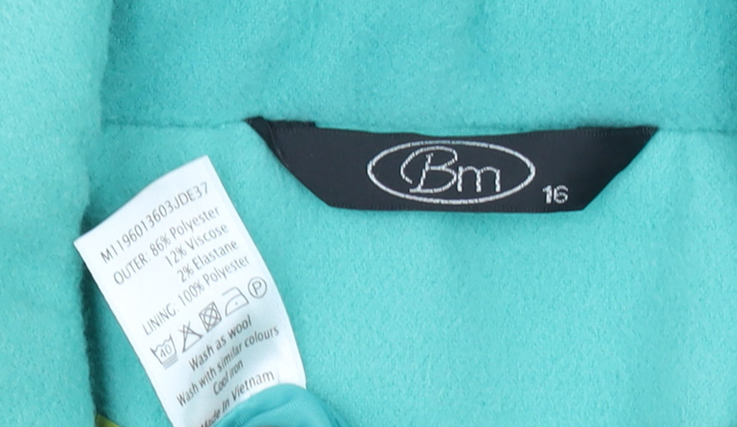 Womens UK Size 16 BM Green Basic Jacket