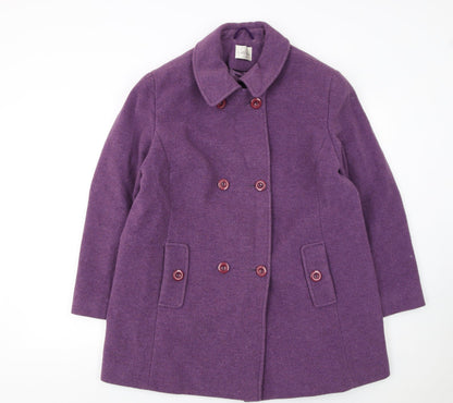 Womens UK Size 16 Eastex Purple Pea Coat