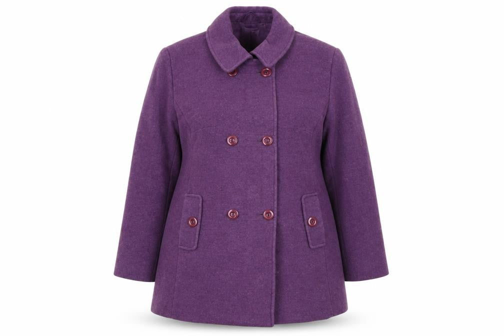 Womens UK Size 16 Eastex Purple Pea Coat
