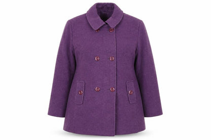 Womens UK Size 16 Eastex Purple Pea Coat