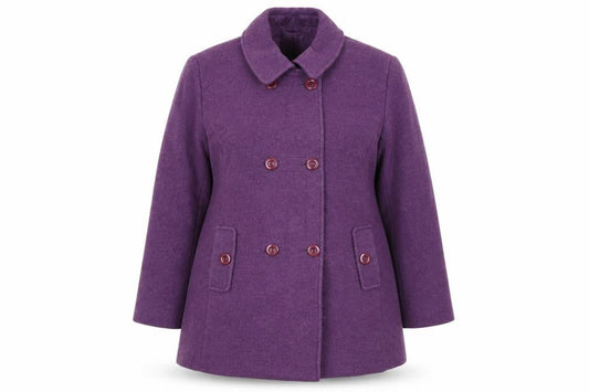 Womens UK Size 16 Eastex Purple Pea Coat