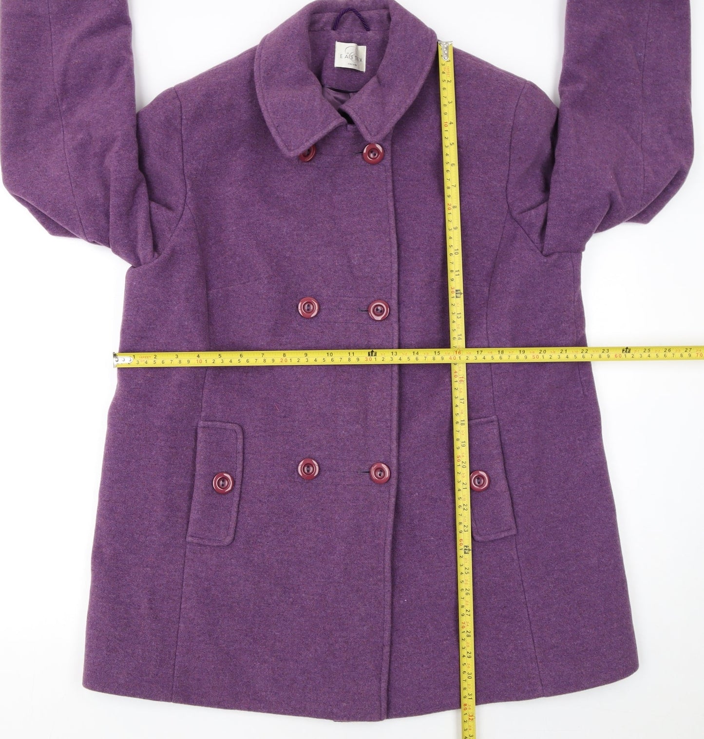 Womens UK Size 16 Eastex Purple Pea Coat