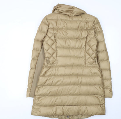 Womens UK Size 12 PINKO Beige Puffer Jacket
