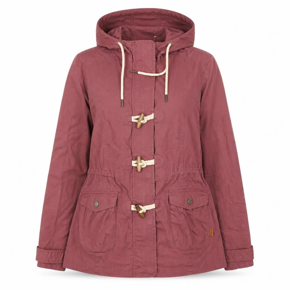 FatFace Women's Purple Hooded Toggle Jacket Size 8 Cotton Blend