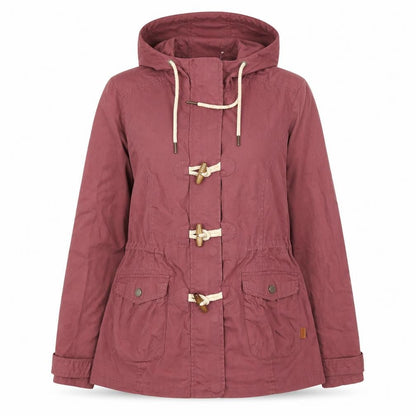 FatFace Women's Purple Hooded Toggle Jacket Size 8 Cotton Blend