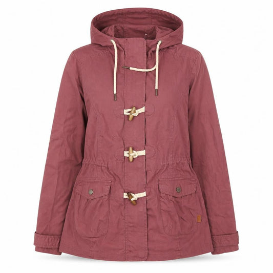 FatFace Women's Purple Hooded Toggle Jacket Size 8 Cotton Blend