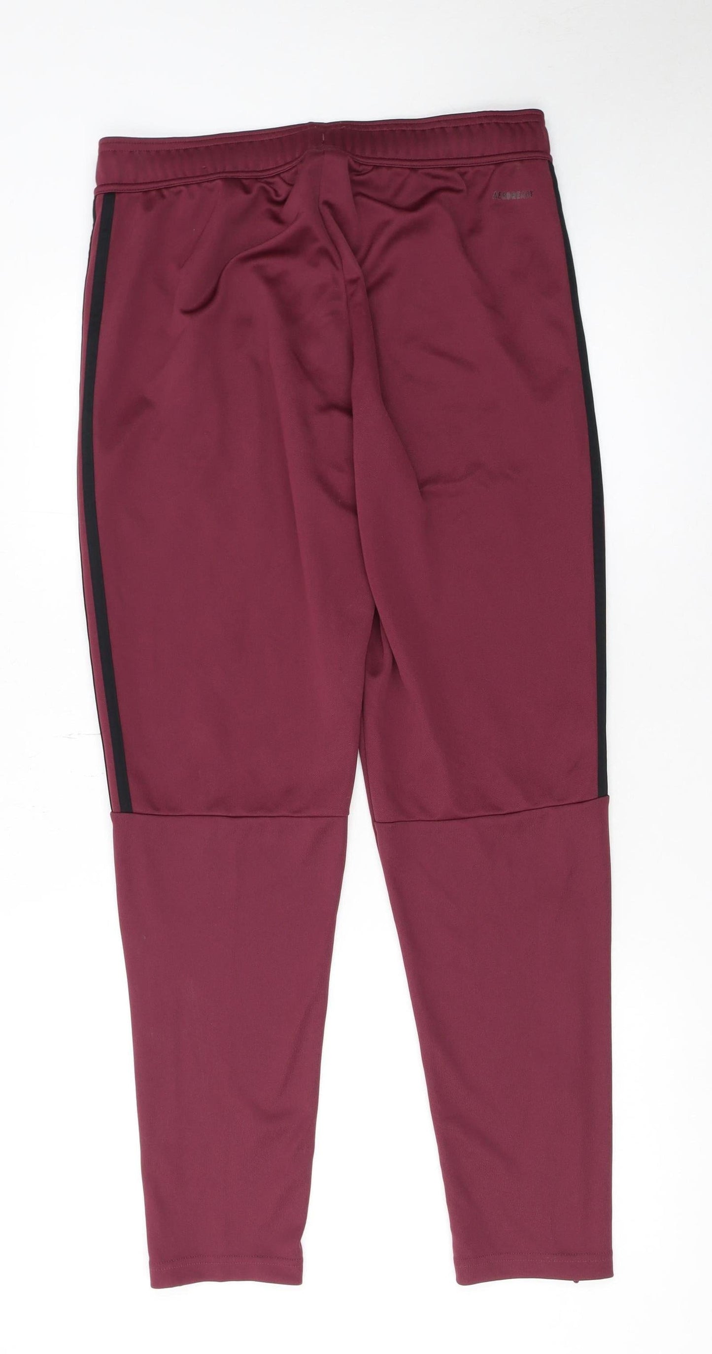 Mens UK Size M adidas Slim Fit Track Pants Red Trousers