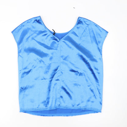 Womens UK Size 10 Reiss Blue Camisole Blouse