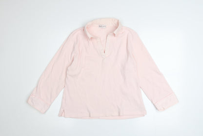 Bonmarché Women’s Pink Long Sleeve Cotton Tunic Blouse Size L