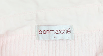 Bonmarché Women’s Pink Long Sleeve Cotton Tunic Blouse Size L