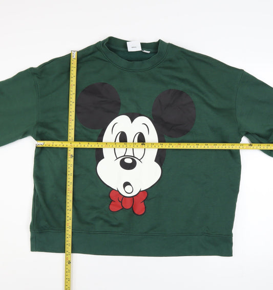 Womens UK Size L Disney Green Pullover Sweatshirt