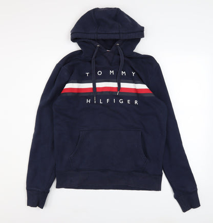Mens UK Size L Tommy Hilfiger Blue Pullover Hoodie