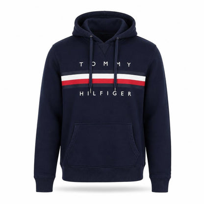 Mens UK Size L Tommy Hilfiger Blue Pullover Hoodie